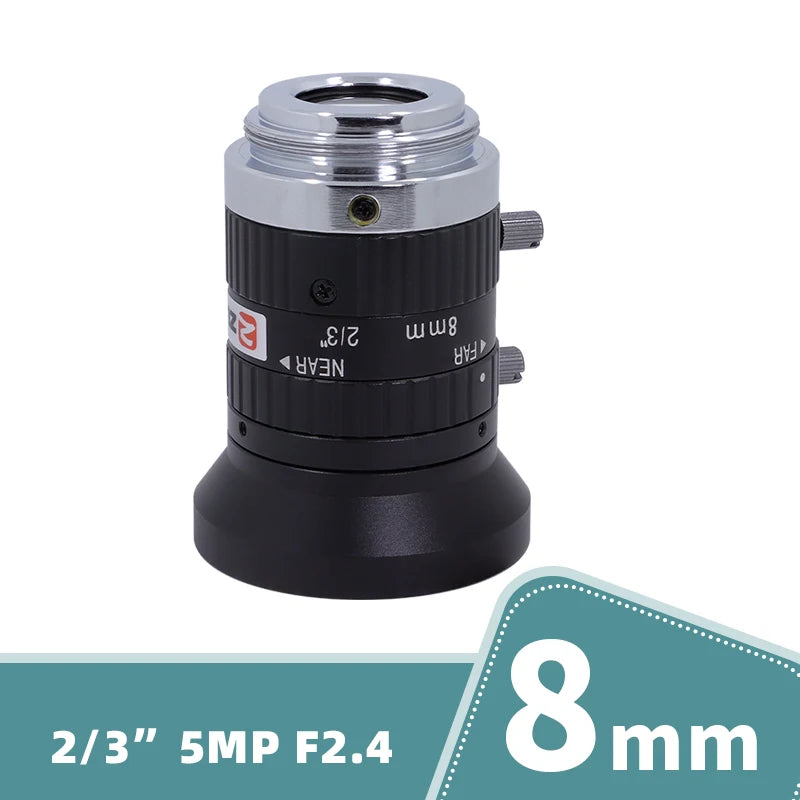 ZLKC CCTV Lens 12-36mm Varifocal 2/3 Inch Focal 5Megapixel F2.8 Aperture C-Mount Low Distortion Machine Vision Indusrial Camera
