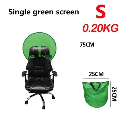 Portable 110cm Green Screen Photo Backdrops Chromakey Cloth High Color Saturation Photography Background for Live Video Studio