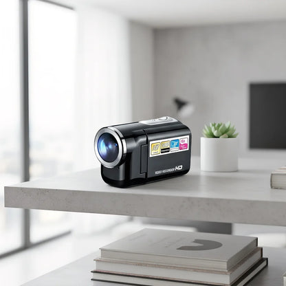 Mini Video DV Camcorder, 16MP 2 Inch LCD Digital Camera with LED Flash, Handheld Portable Home Outdoor Video Recorder Gift