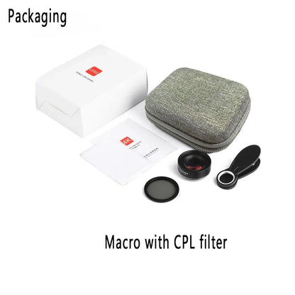 30-120mm Macro Lens Long Distance Professional Universal Clip Camera Photo Lens CPL Star Filters for iPhone XIAOMI HUAWEI Mobile