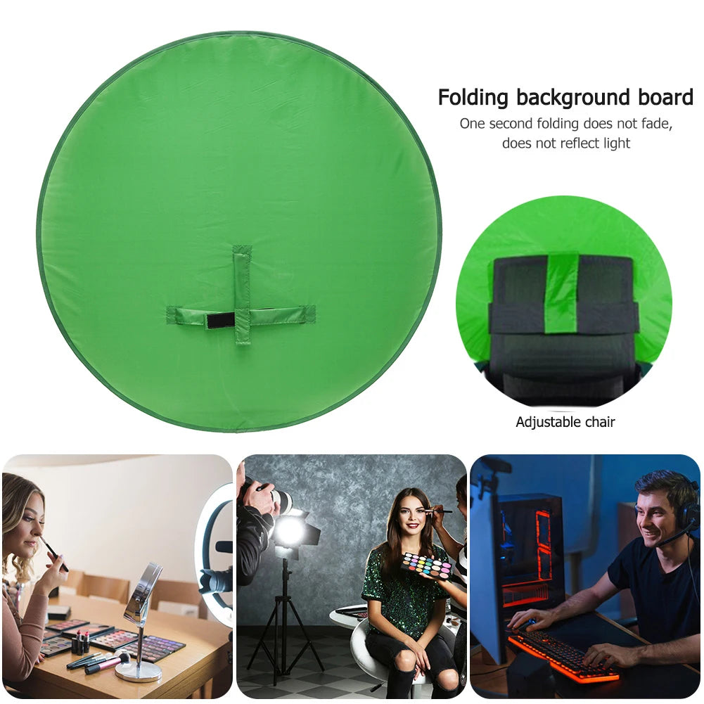 75/110cm Green Screen Photography Props Portable Chroma Key Background Photos For YouTube Video Studio Reflector Backdrop Cloth