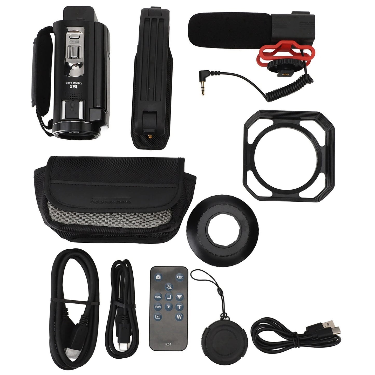 5K Camera 5K Video Camera Camcorder HD WiFi Digital Camera 3.0in Touchscreen 56MP Vlog Camera 18X Digital Zoom Anti Shake