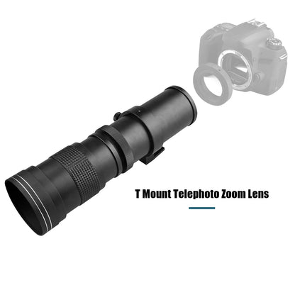 Camera MF Super Telephoto Zoom Lens F/8.3-16 420-800mm T Mount with Universal 1/4 Thread Replacement for DSLR and SLR Cameras