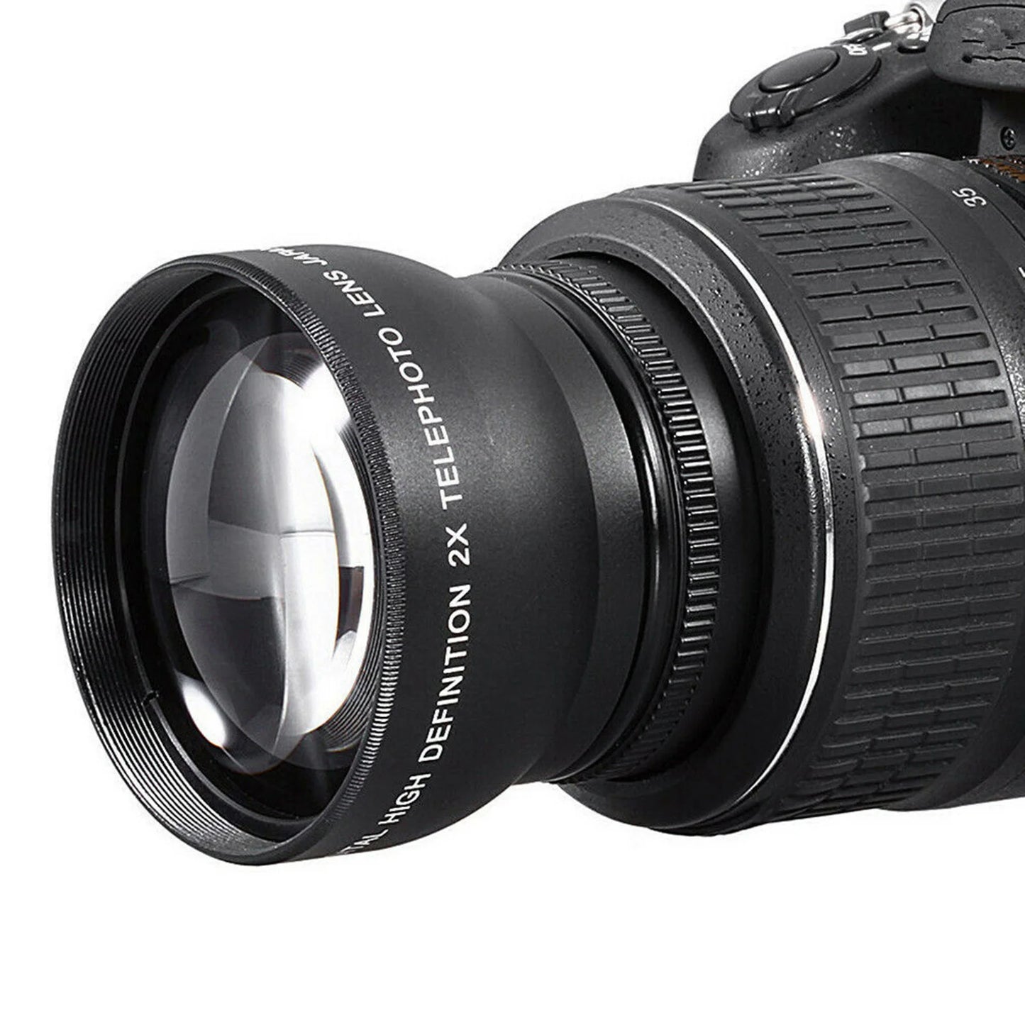 2X Lens 52mm 2X Magnification HD  Converter Telephoto Lens for 52mm Mount Camera 52mm Mount Camera Lens High Definition Lens
