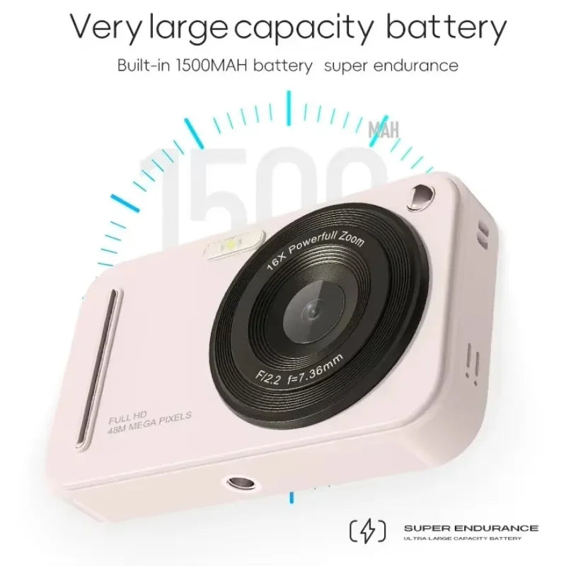 K Digital Camera Autofocus Vlogging Camera HD 24MP with 2.4" Large Screen Camcorder Camera for Photography for Kid Adult Photo