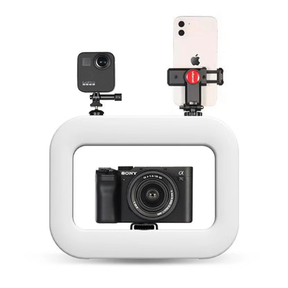 Live streaming Handheld Ring Fill Light Rechargeable 4000mAh Adjustable Brightness RGB Lights Phone Camera Portable Selfie Light