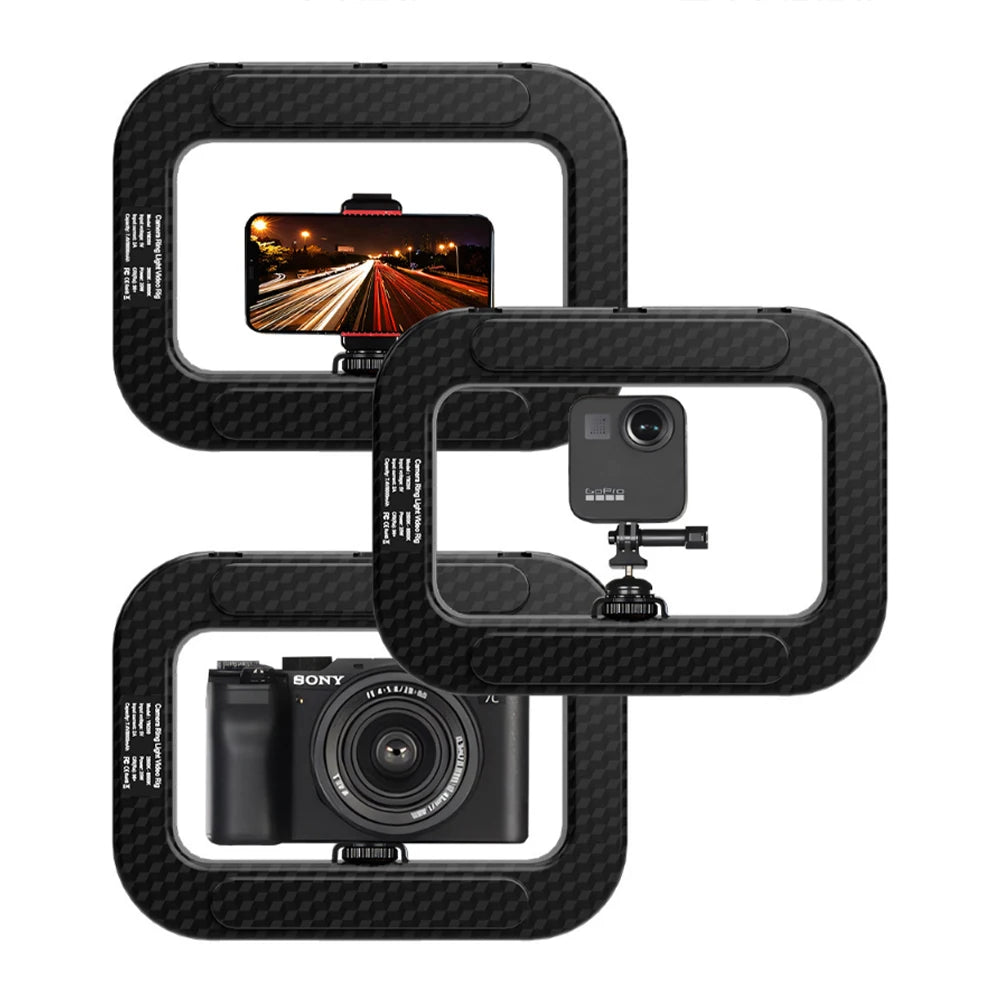 Live streaming Handheld Ring Fill Light Rechargeable 4000mAh Adjustable Brightness RGB Lights Phone Camera Portable Selfie Light