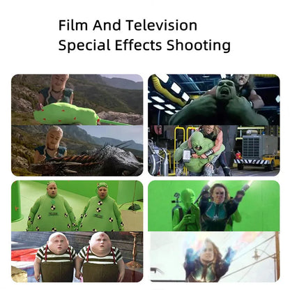 Stretchy Body Green Screen Suit Invisible Effect Tight Suit Bodysuit Unisex Costume for Photo Video Special Effect Festival