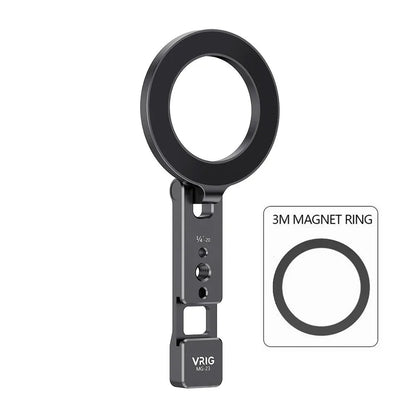 VRIG Magnetic Phone Holder Stand MagSafe Cold Shoe Tripod Mount w 1/4 Screw for iPhone Android Phone Desktop Live Streaming Vlog