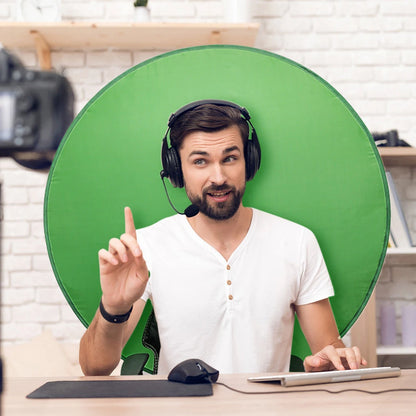 75/110cm Green Screen Photography Props Portable Chroma Key Background Photos For YouTube Video Studio Reflector Backdrop Cloth