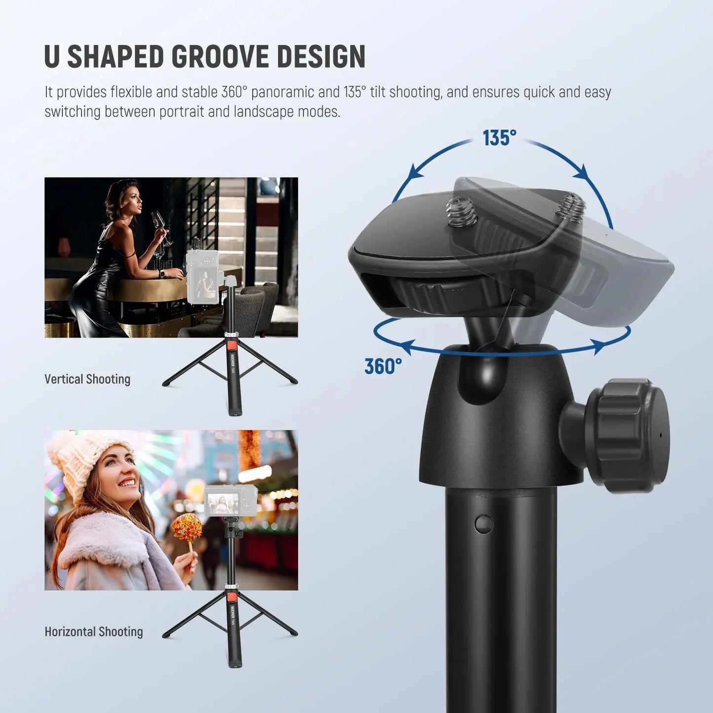 NEEWER Phone Tripod for Cell Phone Camera Remote 62.9" All Metal Selfie Stick Travel Vlog Tripod Stand for iPhone with Holder