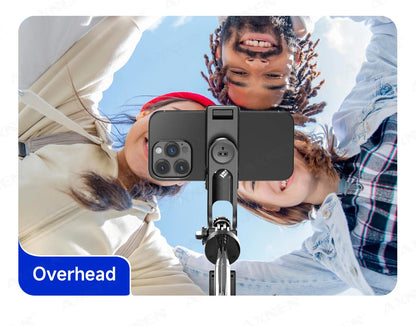 F16 Selfie Stick Tripod with 1708mm Long 8-Section Pole, Bluetooth Remote, 360° Rotation, 1/4 Interface, for Phone Camera Vlog