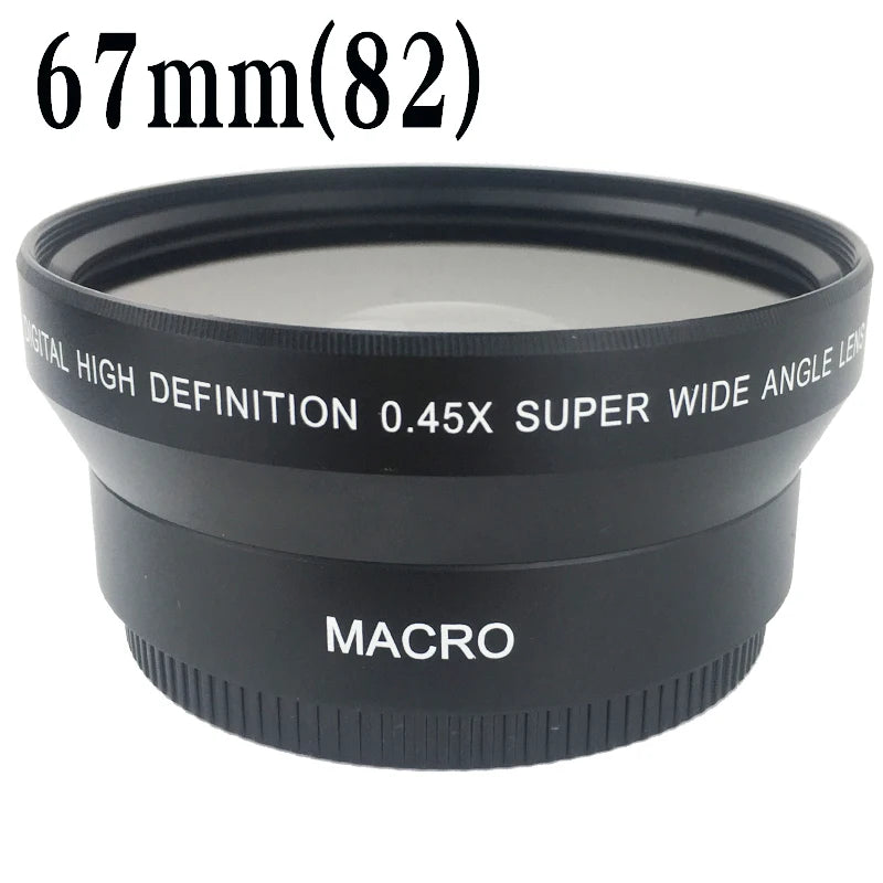 Camera Filters 62mm 0.45X Wide Angle Lens With Macro Converter 0.45X Adapter Resolution Deluxe Digital Lenses for DSLR Camera
