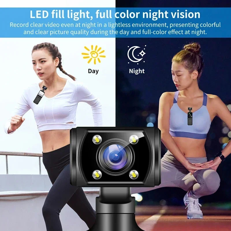 Lenovo 2026New Handheld Pocket 8K HD Camera 180 ° Rotating Mini Portable Camera Wearable Night Vision Outdoor Sports Camera