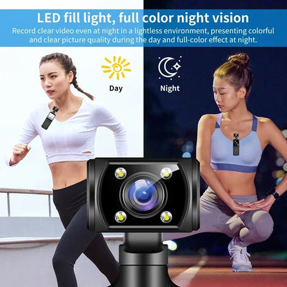 Lenovo 2026New Handheld Pocket 8K HD Camera 180 ° Rotating Mini Portable Camera Wearable Night Vision Outdoor Sports Camera