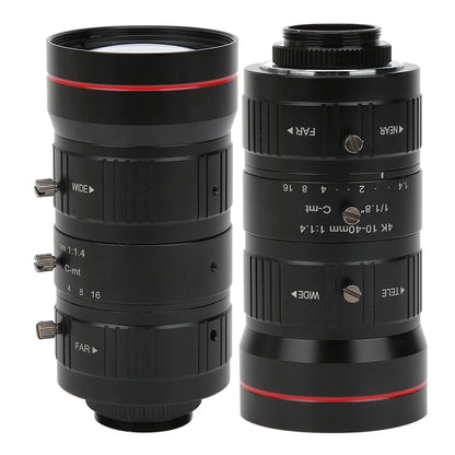 8MP Zoom Industrial Camera Lens C Mount HD 4K Manual Aperture Security CCTV Accessory 10‑40mm Manual Aperture Lens