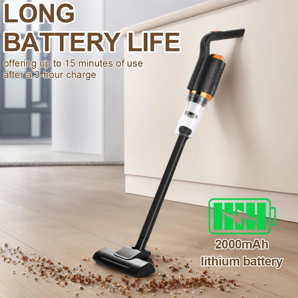 Handheld Wireless Vacuum Cleaner USB Rechargeable Strong Suction Handheld Water Sweeper 2000mAh Cordless Portable Cleaning Robot