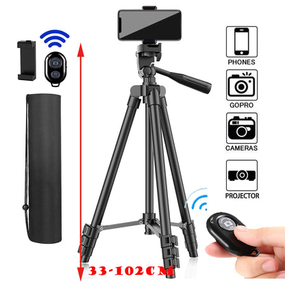 Phone Tripod For Video Recording Phone Tripod Stand with Bluetooth Remote Universal Camera Phone Photography Stand For SLRCamera