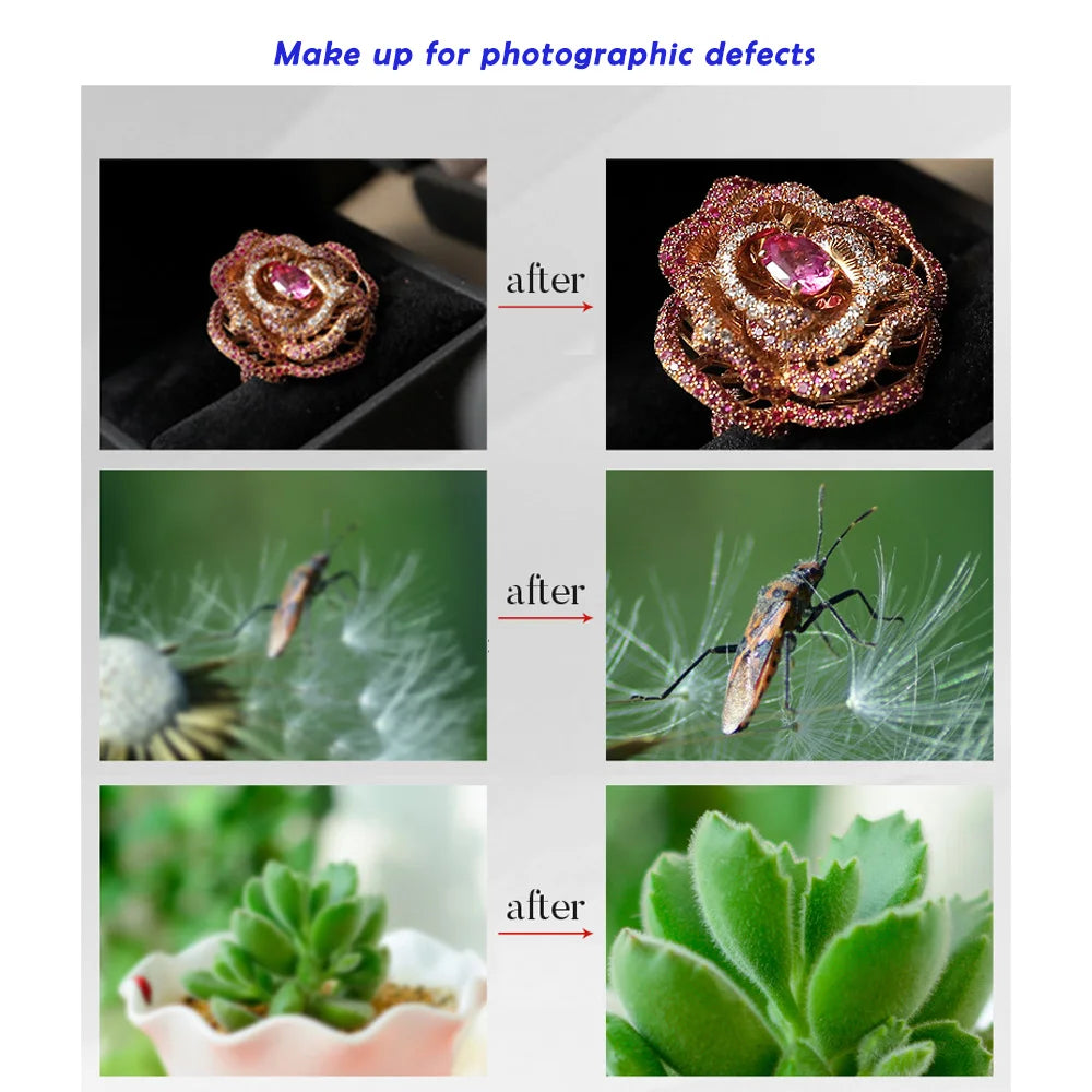 30-120mm Macro Lens Long Distance Professional Universal Clip Camera Photo Lens CPL Star Filters for iPhone XIAOMI HUAWEI Mobile