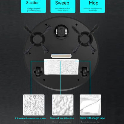 3 In 1 Robot Vacuum Cleaner Multi-Purpose Strong Power Sweeping Machine Rechargeable Automatic Cleaning Machine for Dust Remove