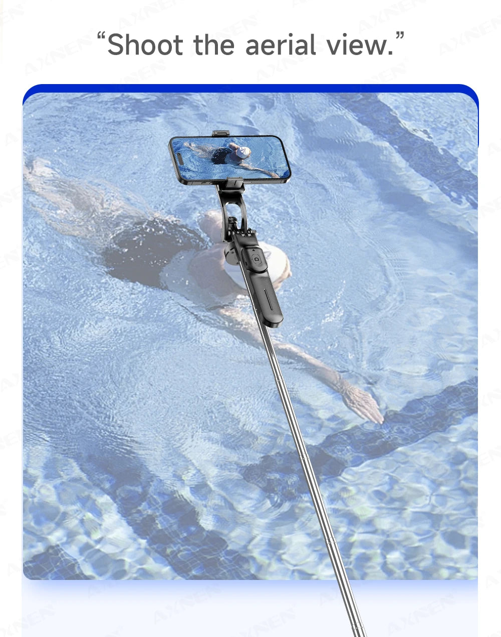 F16 Selfie Stick Tripod with 1708mm Long 8-Section Pole, Bluetooth Remote, 360° Rotation, 1/4 Interface, for Phone Camera Vlog