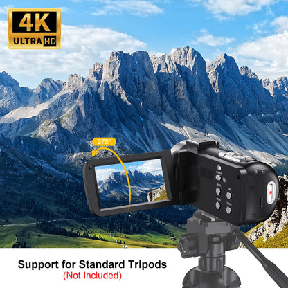 4K Digital Video 18X Digital Zoom 42MP 2 in1 Photo Video Camcorder 3.0 inch Rotatable Screen High Definition Camera DV Cameras