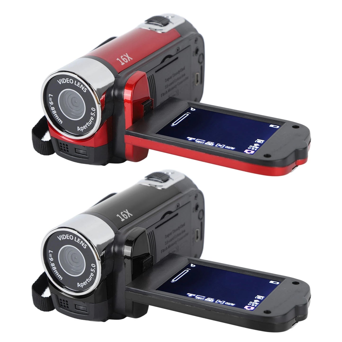 2.7in Camera 4K Camera Vlogging Camera 4K 48MP DV Camera 2.7in TFT Rotatable Screen 16x Digital Zoom Video Camera with USB Cable