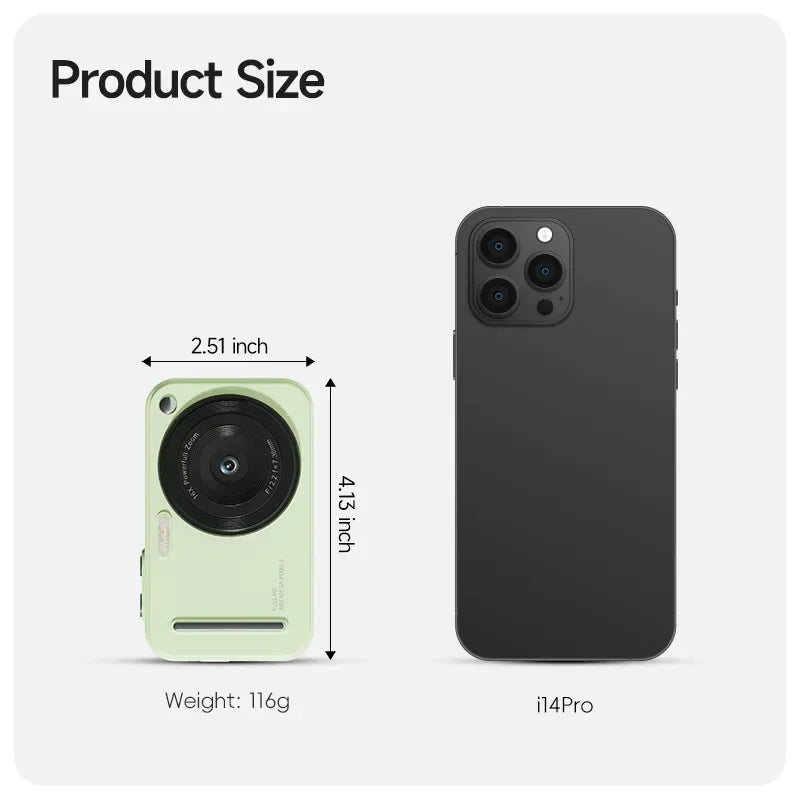 K Digital Camera Autofocus Vlogging Camera HD 24MP with 2.4" Large Screen Camcorder Camera for Photography for Kid Adult Photo