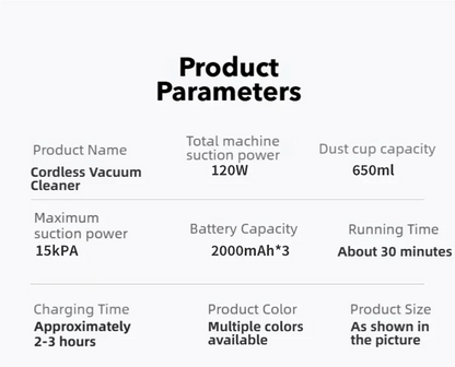Hot-selling wireless car household vacuum cleaner, lasting battery life and strong suction, LED screen display,