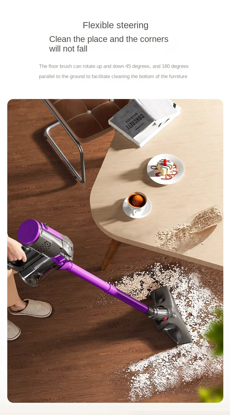 600W Portable Corded Handheld Vacuum Cleaner 18KPa Powerful Low Noise 48dB 4-in-1 Lightweight Stick Design for Household Use