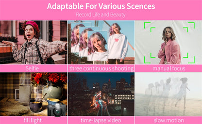 4K Digital Camera for Photography 48MP WiFi Auto Focus Livestream Video Camera 16X Digital Zoom YouTube Vlog Camera Flip Screen
