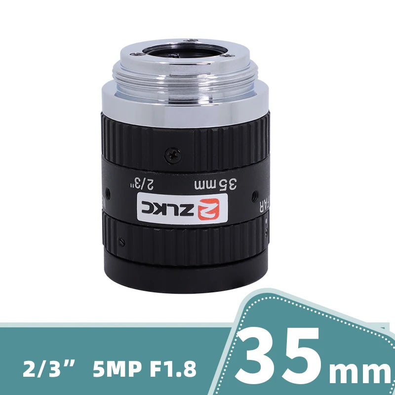 ZLKC CCTV Lens 12-36mm Varifocal 2/3 Inch Focal 5Megapixel F2.8 Aperture C-Mount Low Distortion Machine Vision Indusrial Camera