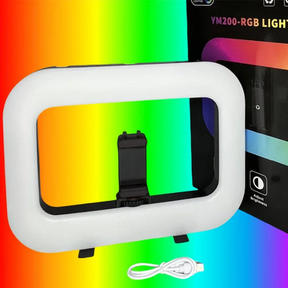 Live streaming Handheld Ring Fill Light Rechargeable 4000mAh Adjustable Brightness RGB Lights Phone Camera Portable Selfie Light