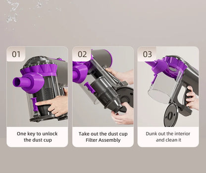 600W Portable Corded Handheld Vacuum Cleaner 18KPa Powerful Low Noise 48dB 4-in-1 Lightweight Stick Design for Household Use