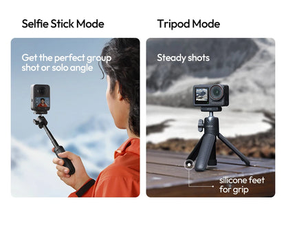 Ulanzi MT66 ClipMate Tripod With Action Connector 3-in-1 Backpack Clip Selfie Stick Tripod For DJI Action 5 Pro/4/3 Vlog Travel