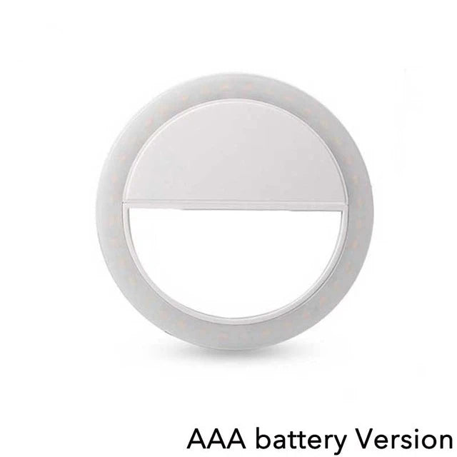 Led Selfie Ring Light Mobile Phone Lens Lamp Adjustable Live Brightness Portable Selfie Fill Ring Light For iPhone Xiaomi Huawei