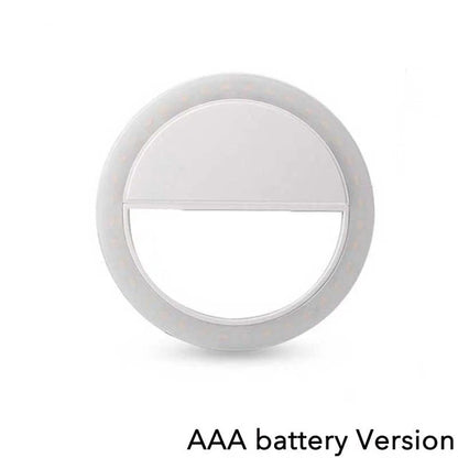 Led Selfie Ring Light Mobile Phone Lens Lamp Adjustable Live Brightness Portable Selfie Fill Ring Light For iPhone Xiaomi Huawei