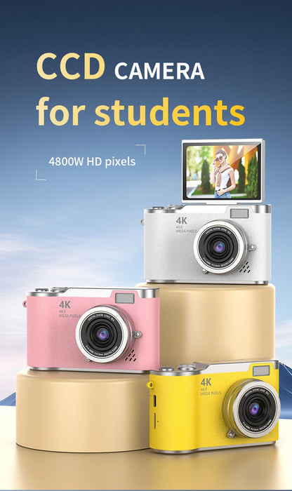 Digital Camera 4K 48MP Photography Camera Video Camcorder Rechargeable Cameras 2.4 inch Screen Camcorder for Kid Adult Beginners