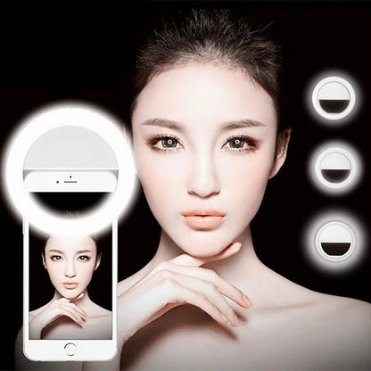 Led Selfie Ring Light Mobile Phone Lens Lamp Adjustable Live Brightness Portable Selfie Fill Ring Light For iPhone Xiaomi Huawei
