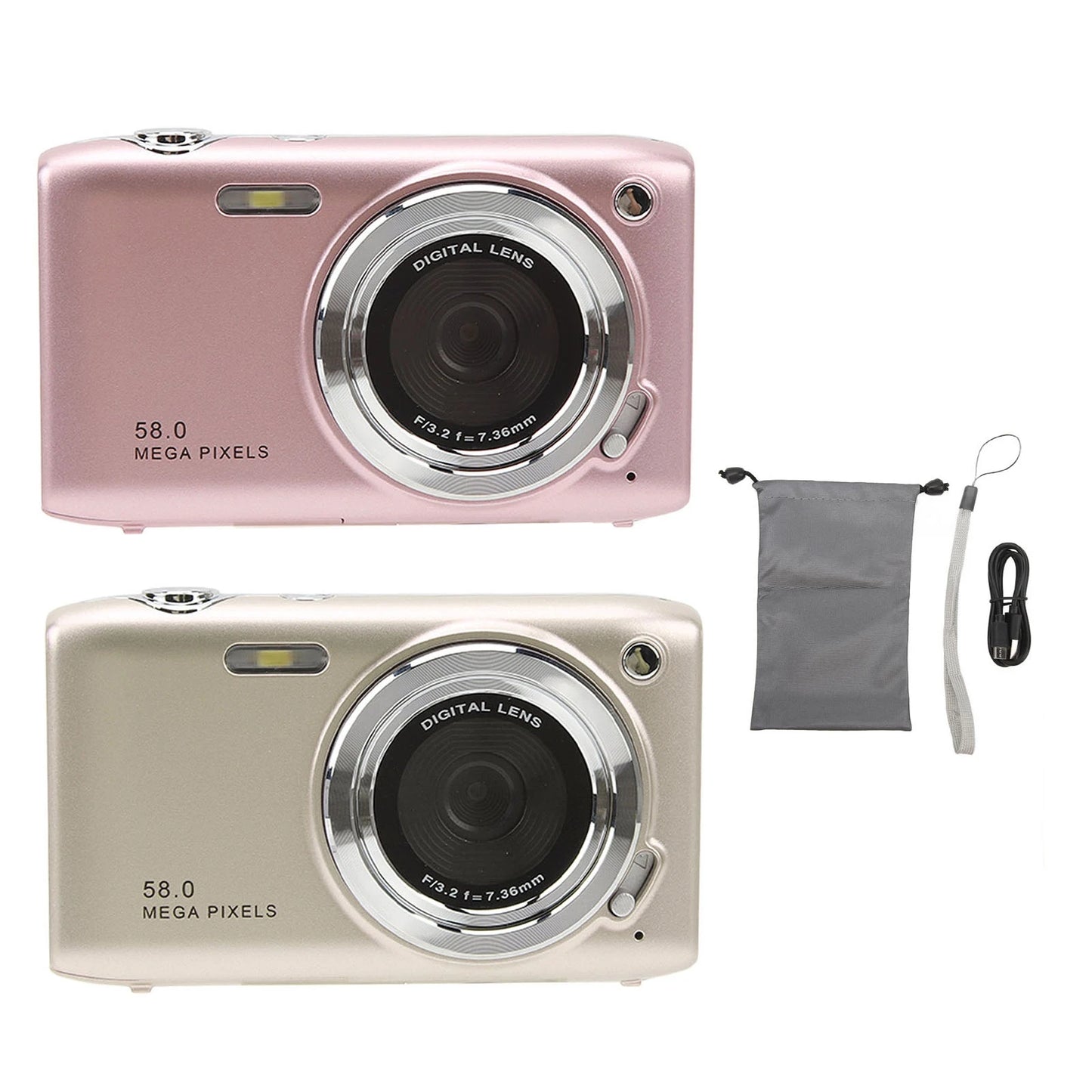 4K Digital Camera Digital Camera 2.88 Inch Screen 58MP 4K HD 16X Zoom Fixed  Macro Timed Photography Digital Video Camera