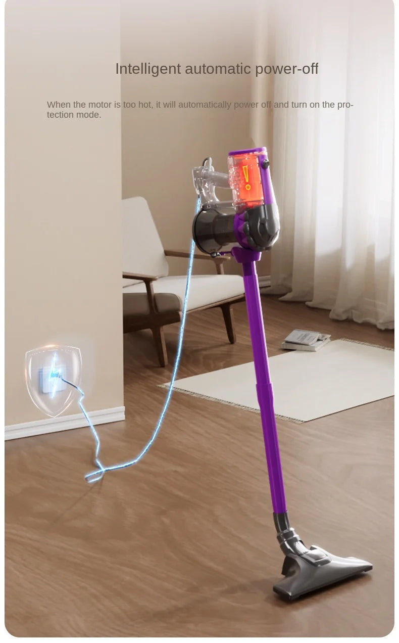 600W Portable Corded Handheld Vacuum Cleaner 18KPa Powerful Low Noise 48dB 4-in-1 Lightweight Stick Design for Household Use