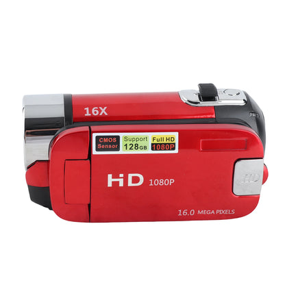 Portable 1080P High Definition Digital Video Camera DV Camcorder 16MP 2.7 Inch LCD Screen 16X Digital Zoom Built-in Battery