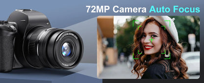 Digital Camera 4K 72MP 12X Optical Zoom UHD Professional photography Flash light Auto-Focus WIFI for INS Youtube Webcast