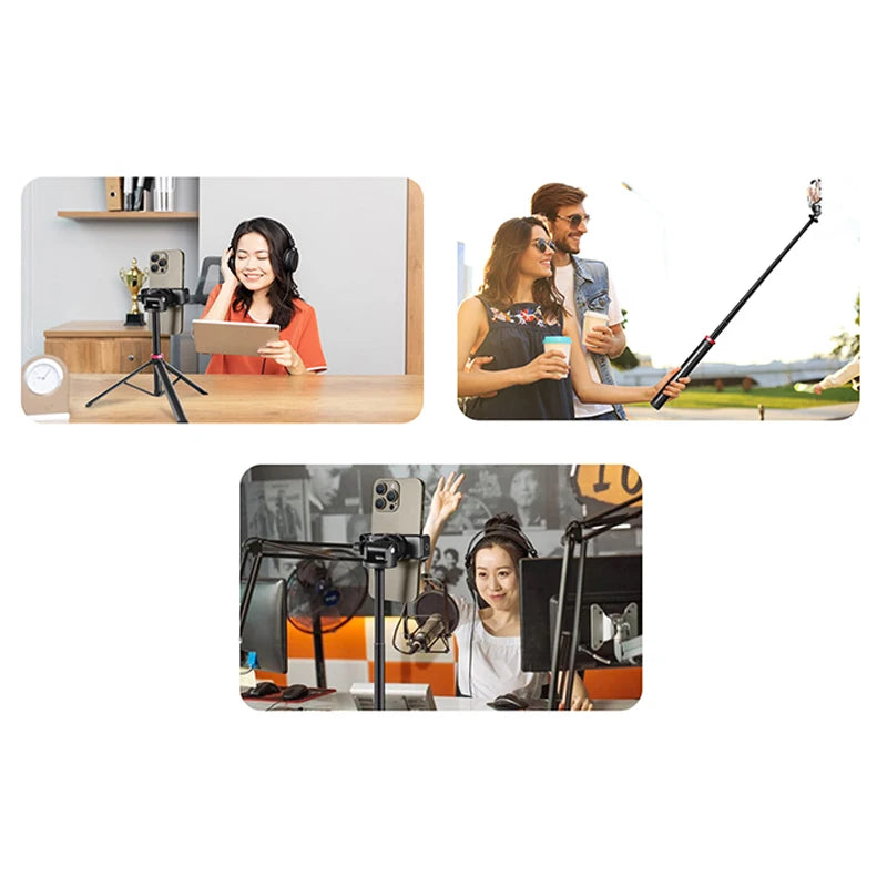 V-200 Light Stand Tripod Stand For Phone Clip Action Camera Handheld COB Light Portable Aluminum Alloy 2M Light Stand