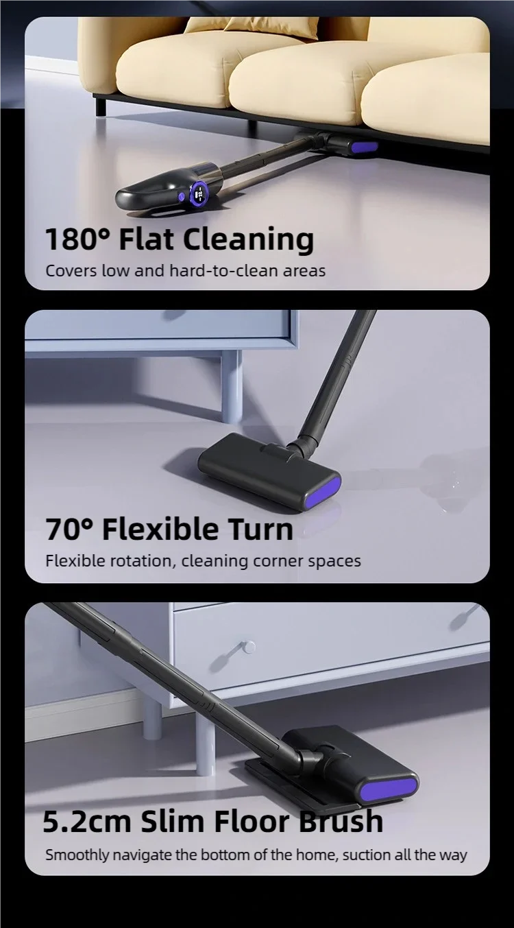 Hot-selling wireless car household vacuum cleaner, lasting battery life and strong suction, LED screen display,