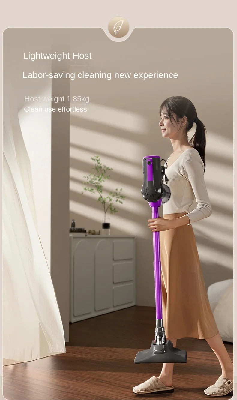 600W Portable Corded Handheld Vacuum Cleaner 18KPa Powerful Low Noise 48dB 4-in-1 Lightweight Stick Design for Household Use