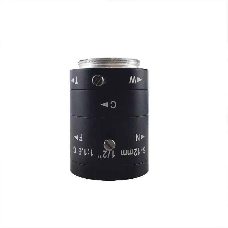 3.0MP Distortionless Manual Zoom Lenses Focal Length 6~12mm HD 1/2" Industrial Camera Lens CCD Vision Lens C Interface