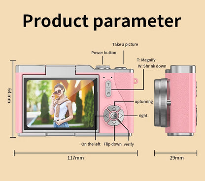Digital Camera 4K 48MP Photography Camera Video Camcorder Rechargeable Cameras 2.4 inch Screen Camcorder for Kid Adult Beginners