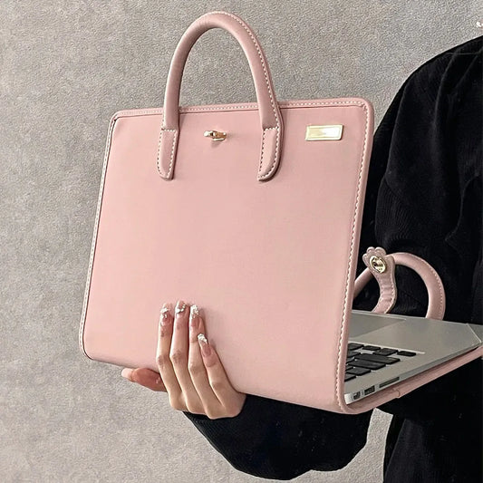 2025 new computer protective case, computer bag, computer protective case, laptop handbag, pink girl