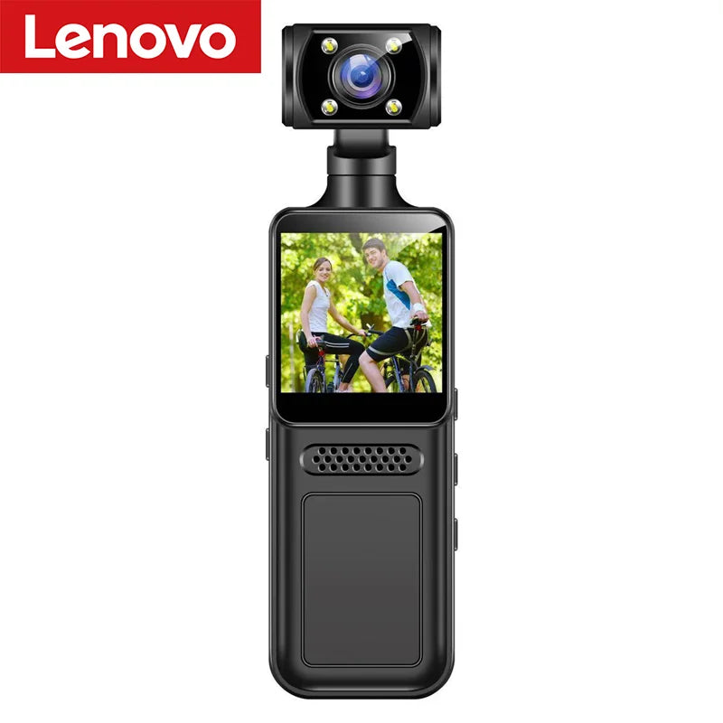Lenovo 2026New Handheld Pocket 8K HD Camera 180 ° Rotating Mini Portable Camera Wearable Night Vision Outdoor Sports Camera